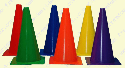 15 and 9 inch Colored Cone Set