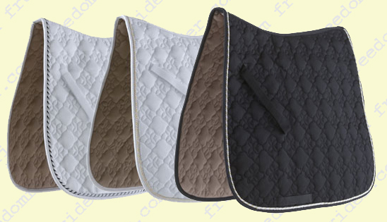 Ecole Cotton Flower Diamond Quilt Dressage Saddle Pad