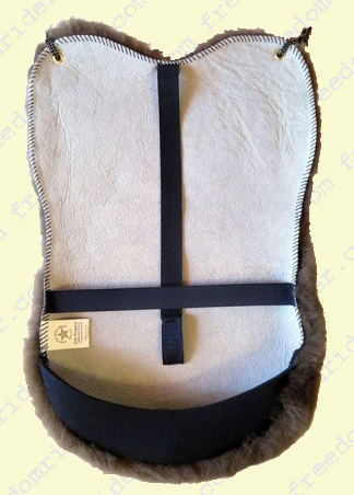 English Dressage Deluxe Sheepskin Seat Saver underside view