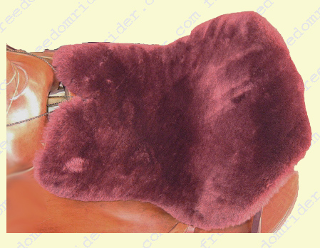 Western, Endurance and Trail Sheepskin Seat Saver seen from the top.